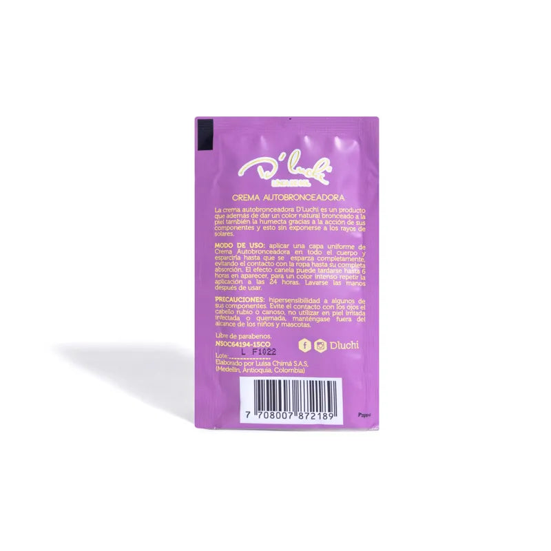 Sachet Crema Autobronceadora 15ml D’Luchi