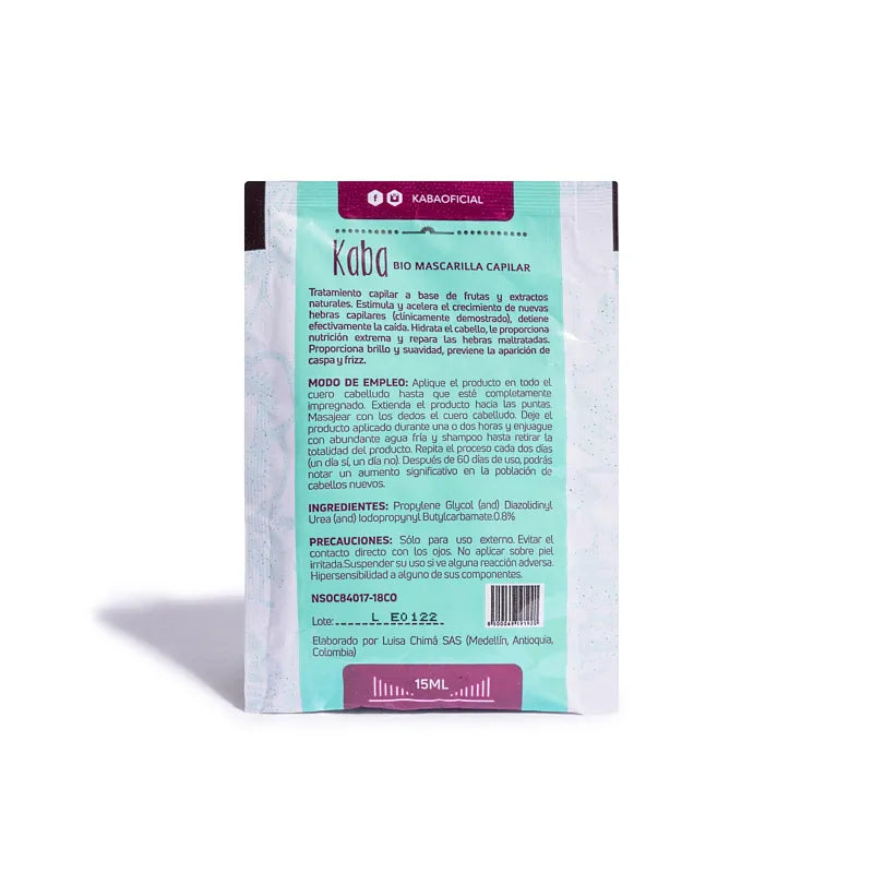 Sachet de Shampoo de Cebolla 15 ml Kaba