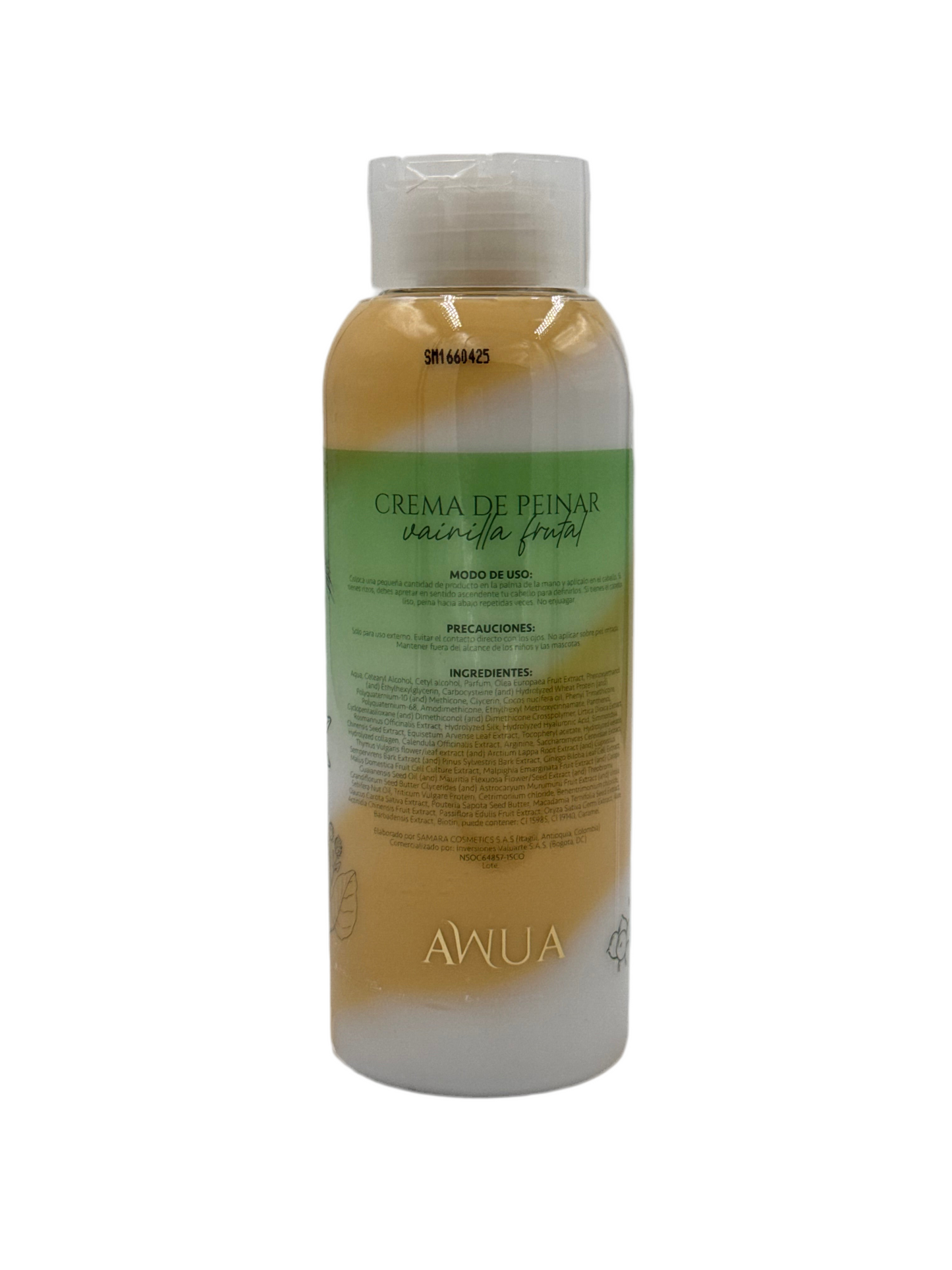 Crema de Peinar Vainilla Frutal Curly Rizos AWUA 500 ml
