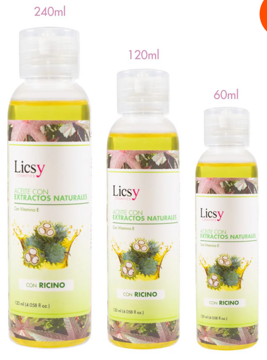Aceite de Ricino Capilar y Corporal Licsy - Glow Beauty Distribuidores Milagros
