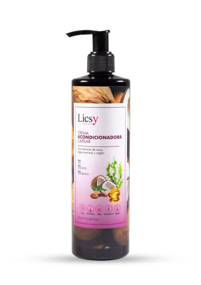 Acondicionador de Reparación con Argán y Coco Licsy 350ml - Glow Beauty Distribuidores Milagros