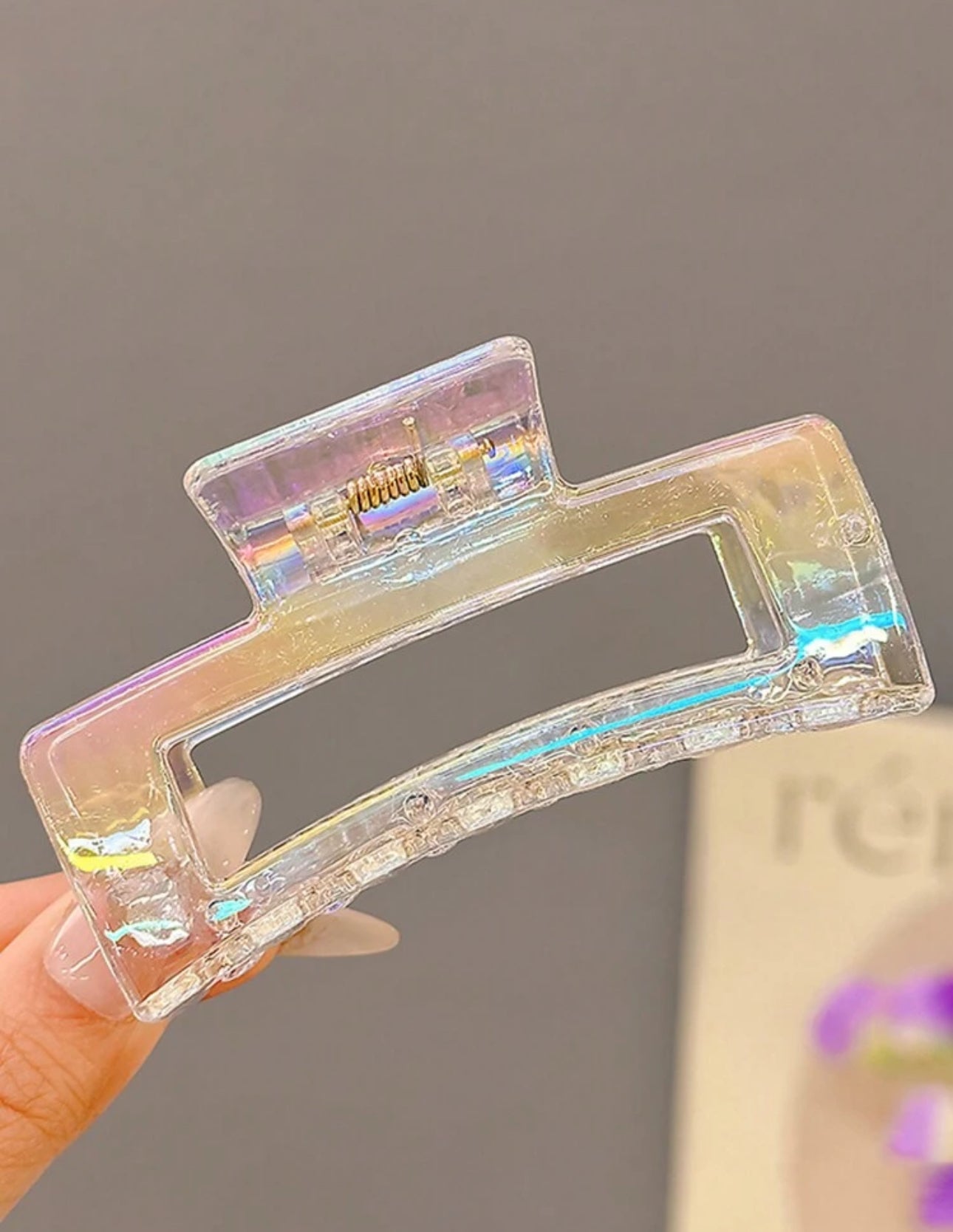 Pinza Cabello Chloe Holografíca Awua - Glow Beauty Distribuidores Milagros