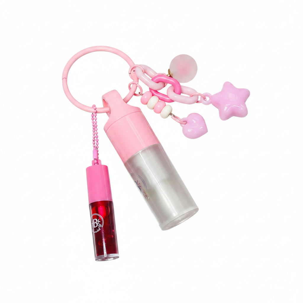 Llavero Duo bloom bow gloss con mini tinta Bloomshell