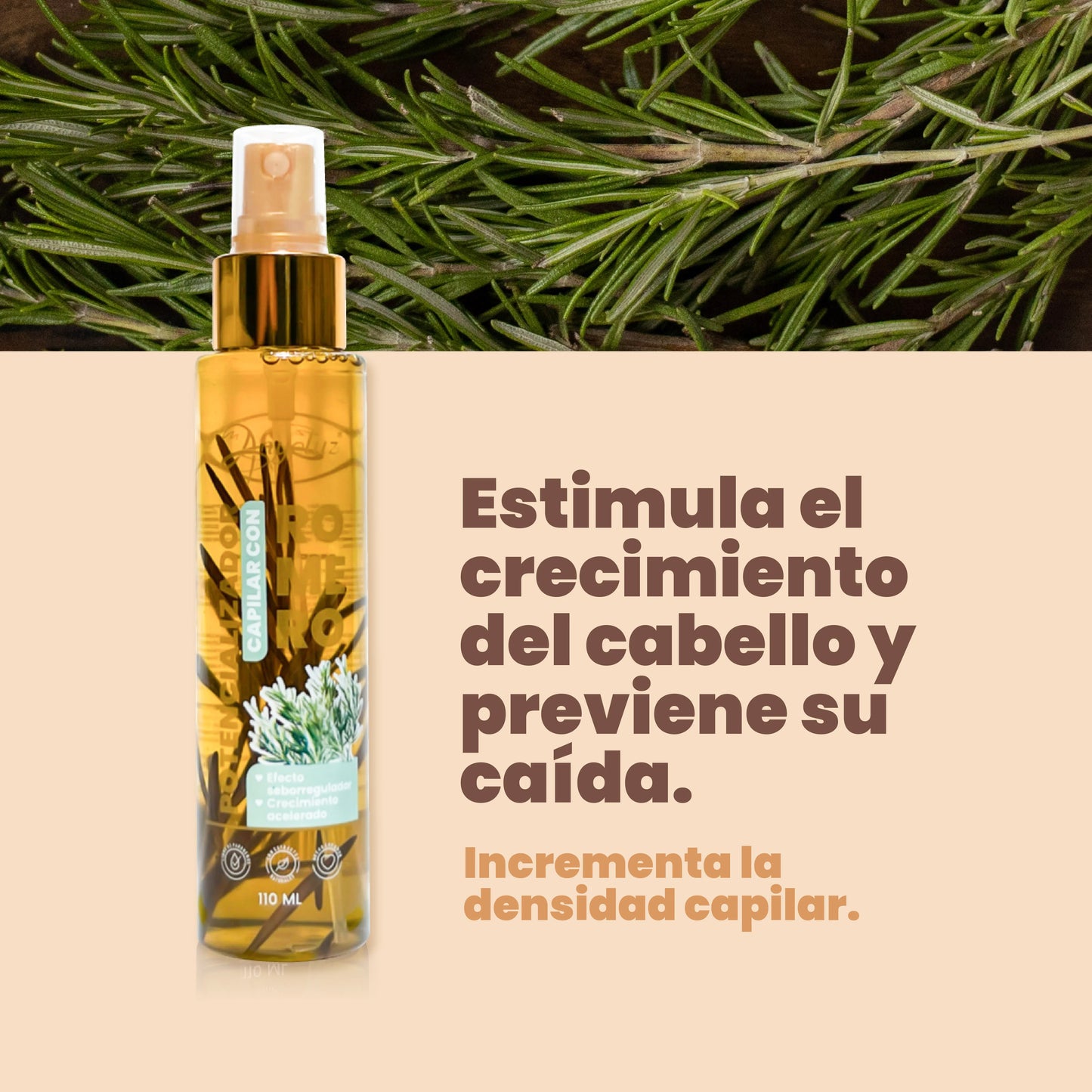 Tónico Potencializador Capilar con Romero 110 ml Anyeluz