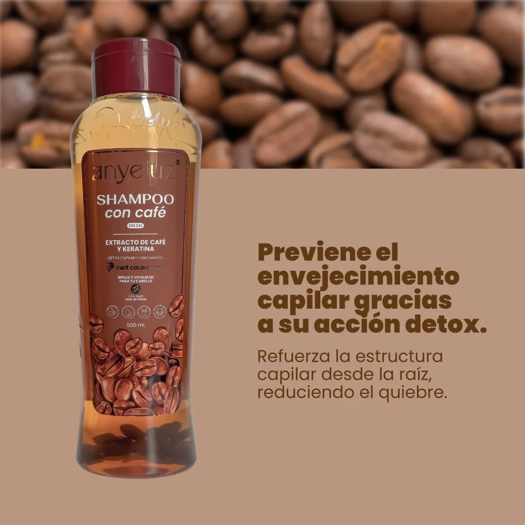 Shampo con Café 500 ml Anyeluz