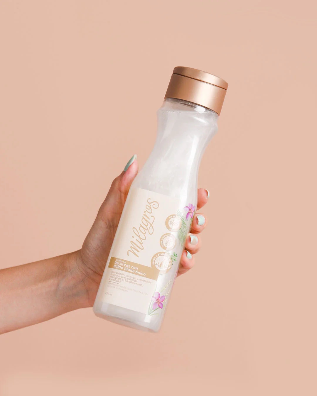 Shampoo de Arroz con Ácido Hialuronico Milagros - Glow Beauty Distribuidores Milagros