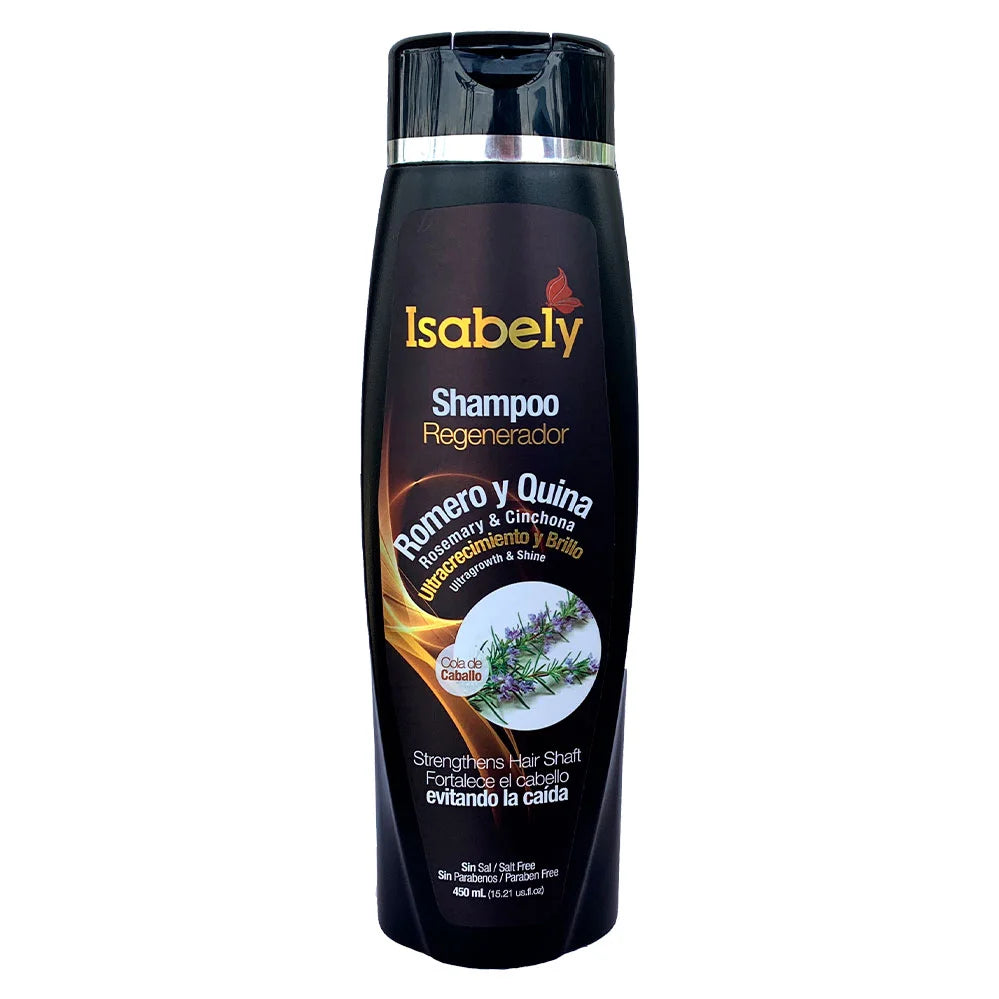 Shampoo Regenerador Romero y Quina Isabely 450 ml