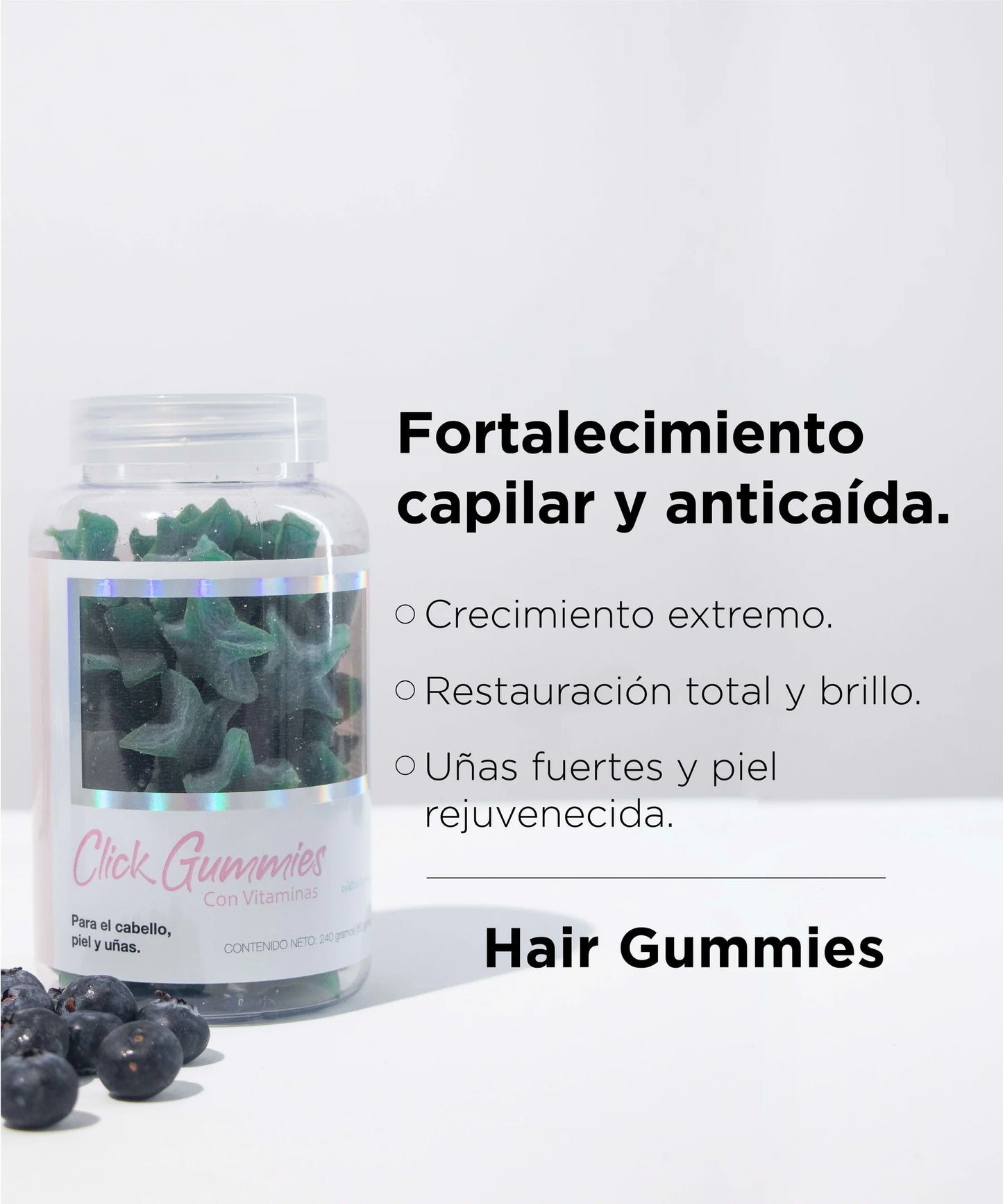 Gomitas Click Hair 240 gr