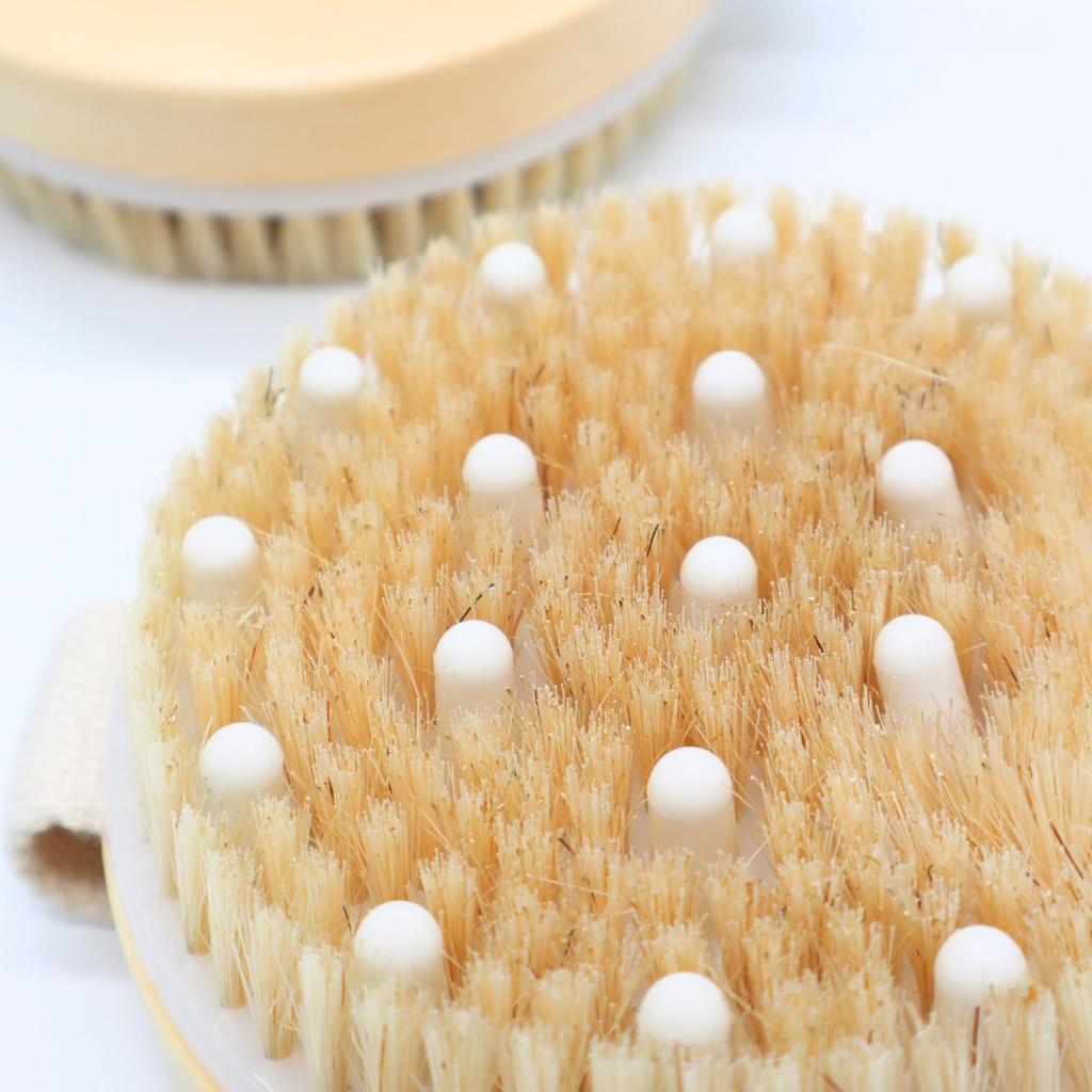 Cepillo Bambú Exfoliante Masaje - Glow Beauty Distribuidores Milagros