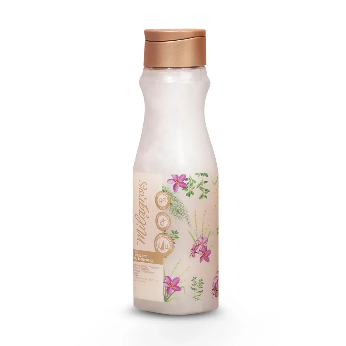 Shampoo de Arroz con Ácido Hialurónico Milagros 450 ml - Glow Beauty Distribuidores Milagros