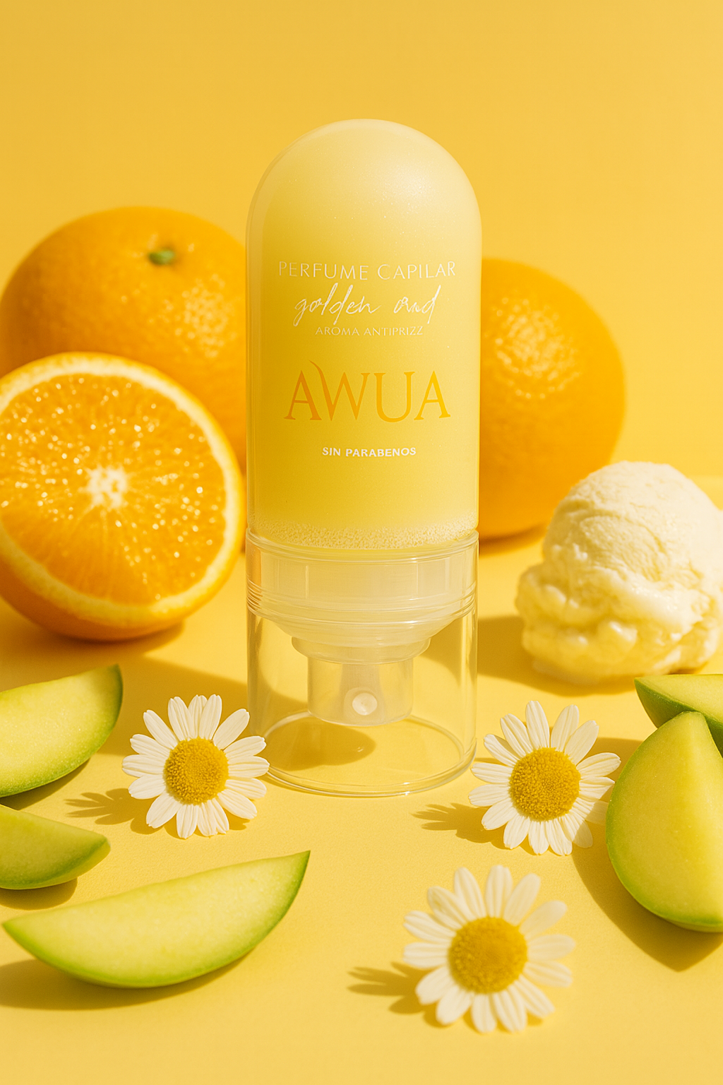 Bruma Antifrizz Golden Oud Perfume Capilar Awua - Glow Beauty Distribuidores Milagros