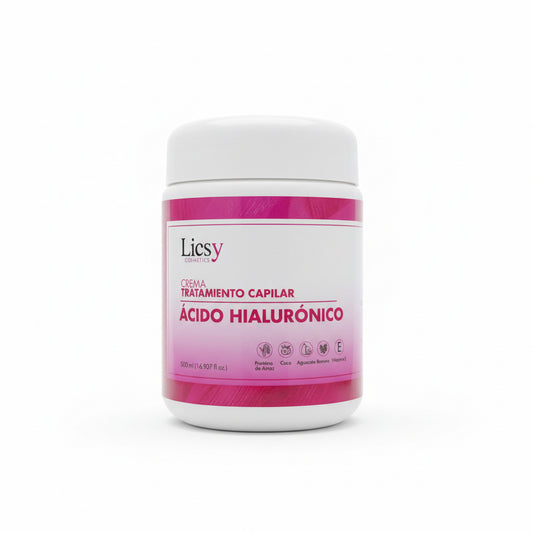 Botox Capilar Crema Tratamiento ácido hialuronico Licsy 500ml - Glow Beauty Distribuidores Milagros