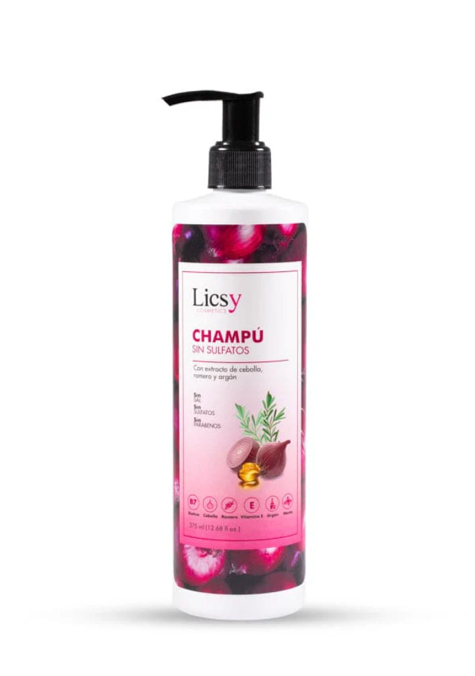 Shampoo de Crecimiento Activo con Cebolla y Romero Licsy 350ml - Glow Beauty Distribuidores Milagros