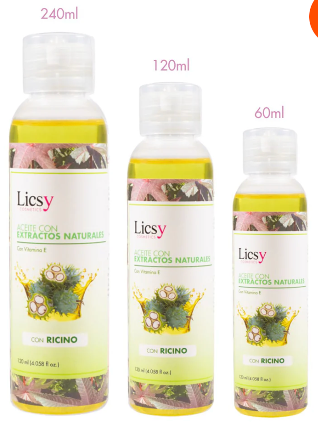 Aceite de Ricino Capilar y Corporal Licsy - Glow Beauty Distribuidores Milagros