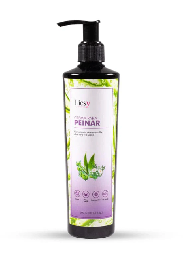 Crema para Peinar Revitaliante con Aloe Vera y Manzanilla Licsy 300ml - Glow Beauty Distribuidores Milagros