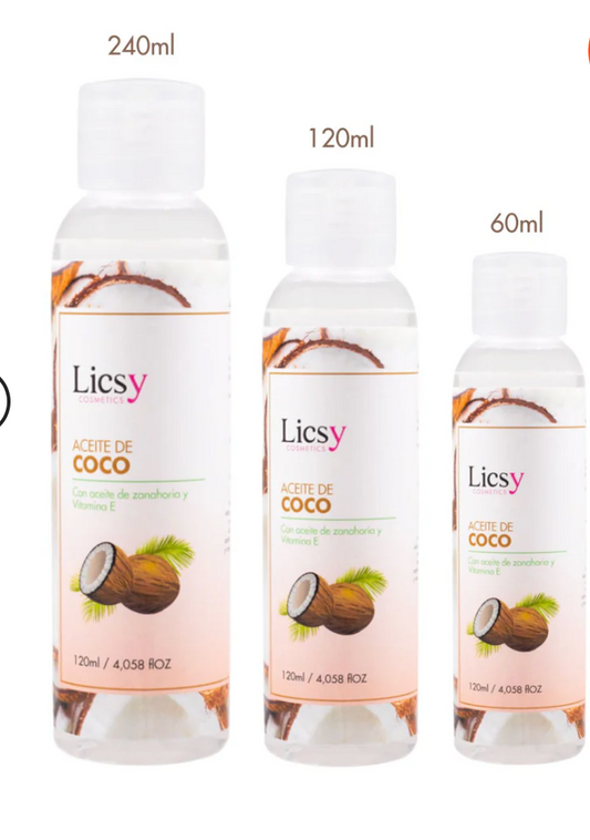 Aceite de Coco Capilar y Corporal Licsy - Glow Beauty Distribuidores Milagros