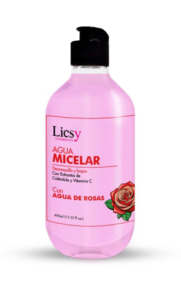 Agua de Rosas con Agua Micelar Licsy - Glow Beauty Distribuidores Milagros