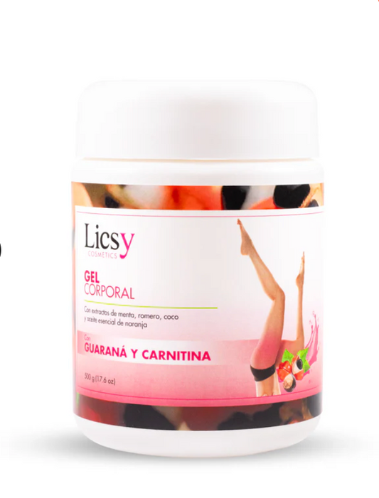 Gel Corporal Guaraná con Carnitina Licsy - Glow Beauty Distribuidores Milagros