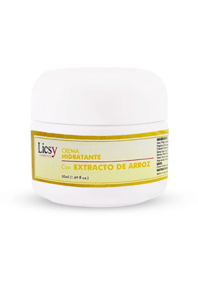 Crema Hidratante con Extracto de Arroz Licsy 50ml - Glow Beauty Distribuidores Milagros