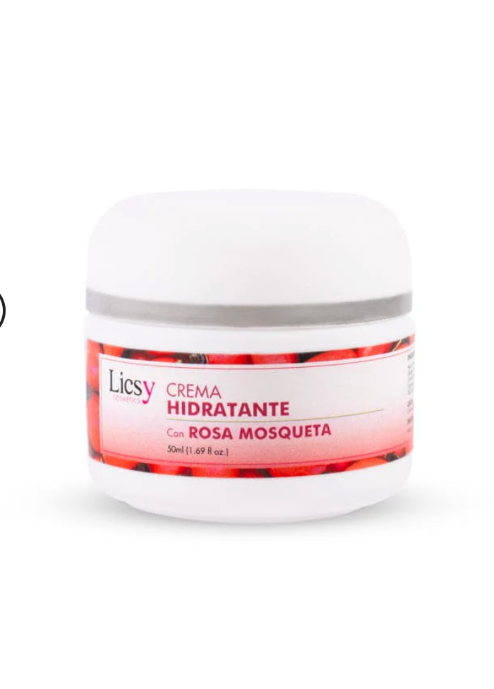 Crema Hidratante con Rosa Mosqueta Licsy 50ml - Glow Beauty Distribuidores Milagros