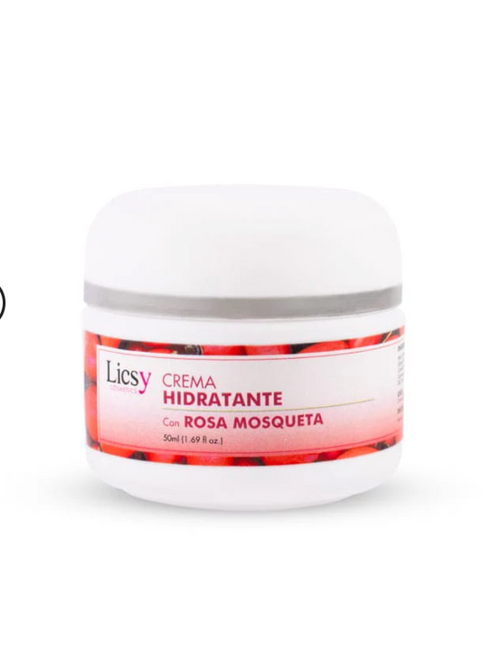 Crema Hidratante con Rosa Mosqueta Licsy 50ml - Glow Beauty Distribuidores Milagros