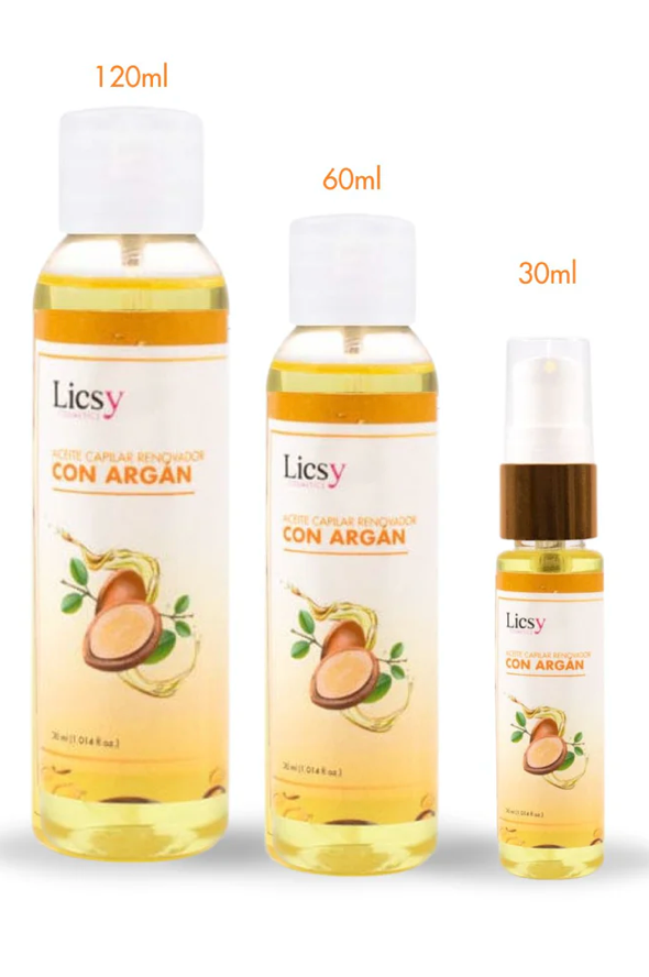 Aceite Capilar y corporal con Argán Licsy - Glow Beauty Distribuidores Milagros