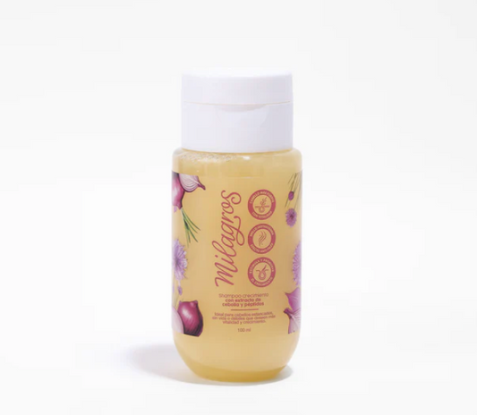 Shampoo Crecimiento Con Extracto de Cebolla y Péptidos Mini 100ML Milagros