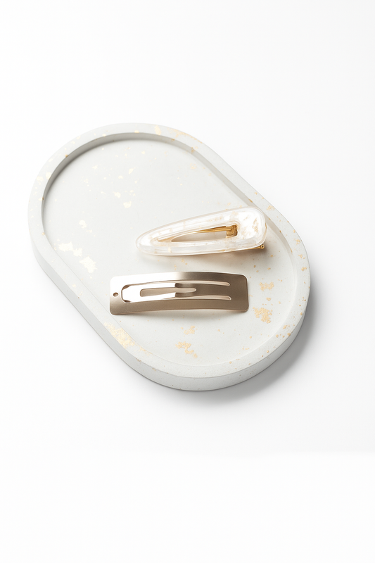 Pinza Cabello Clip x2 Dorada Awua - Glow Beauty Distribuidores Milagros