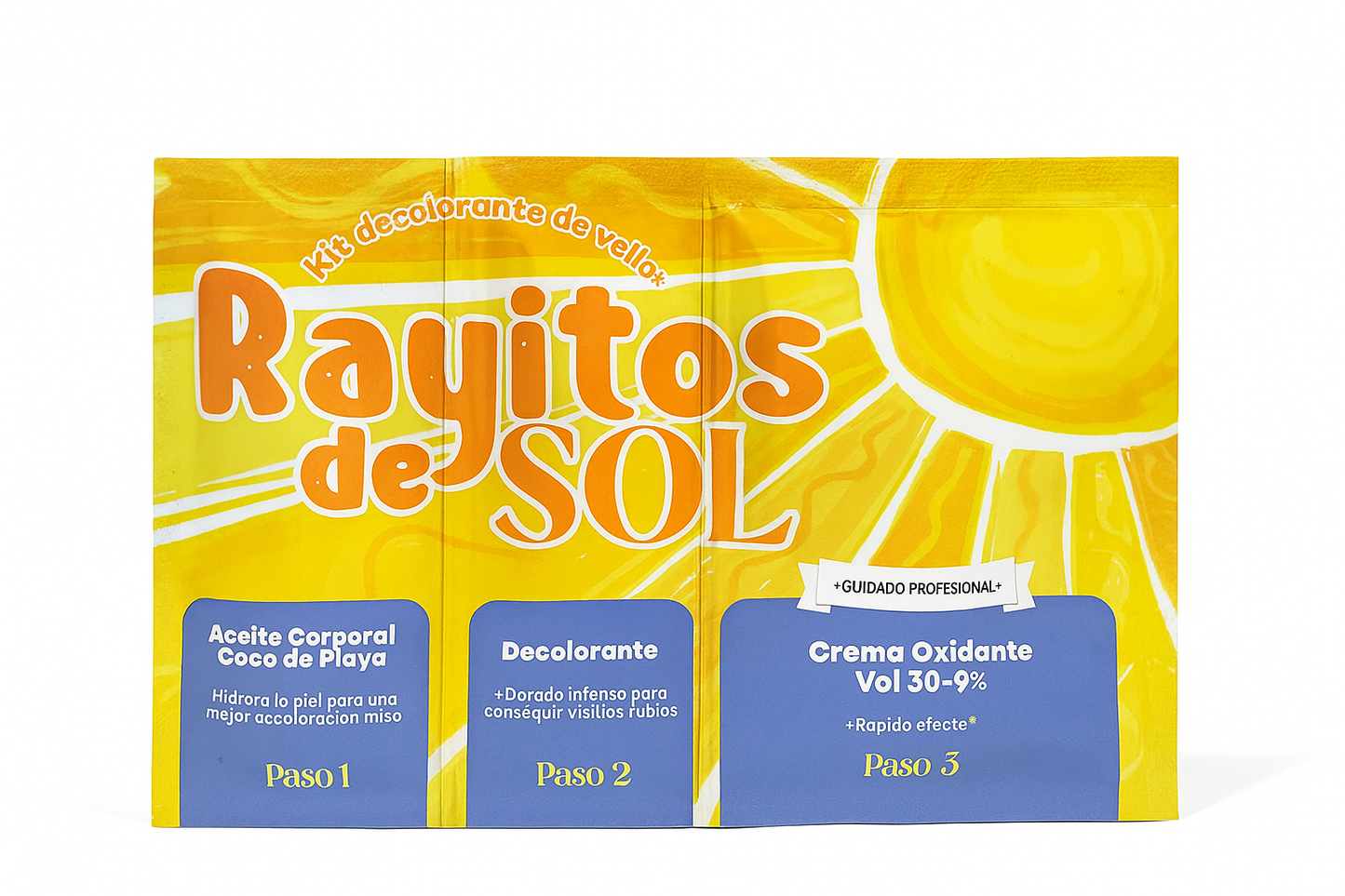 Kit decolorante de Vellos Rayitos de Sol - Glow Beauty Distribuidores Milagros