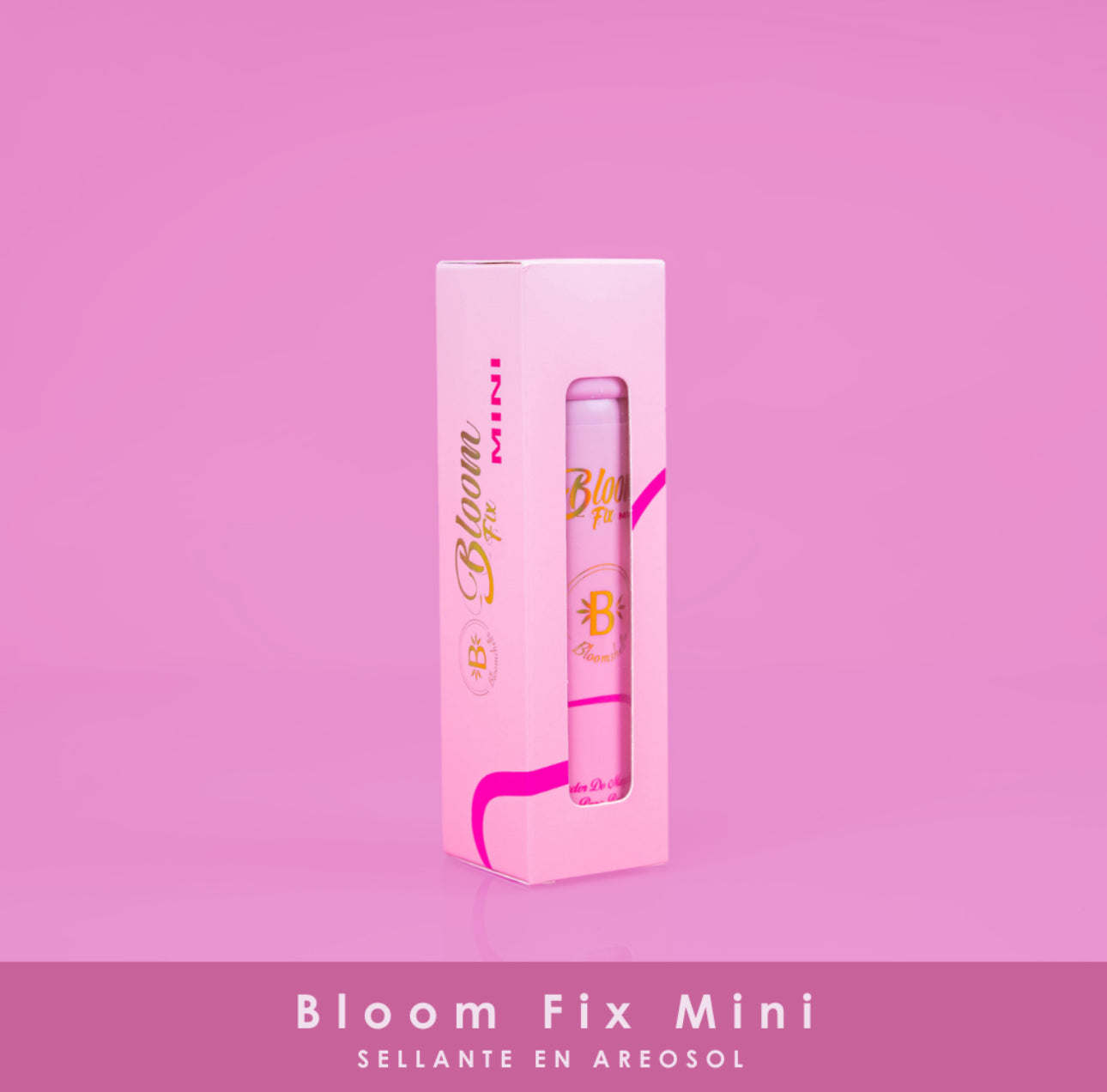 Fijador en aerosol Bloomshell Bloom Fix Grande - Glow Beauty Distribuidores Milagros