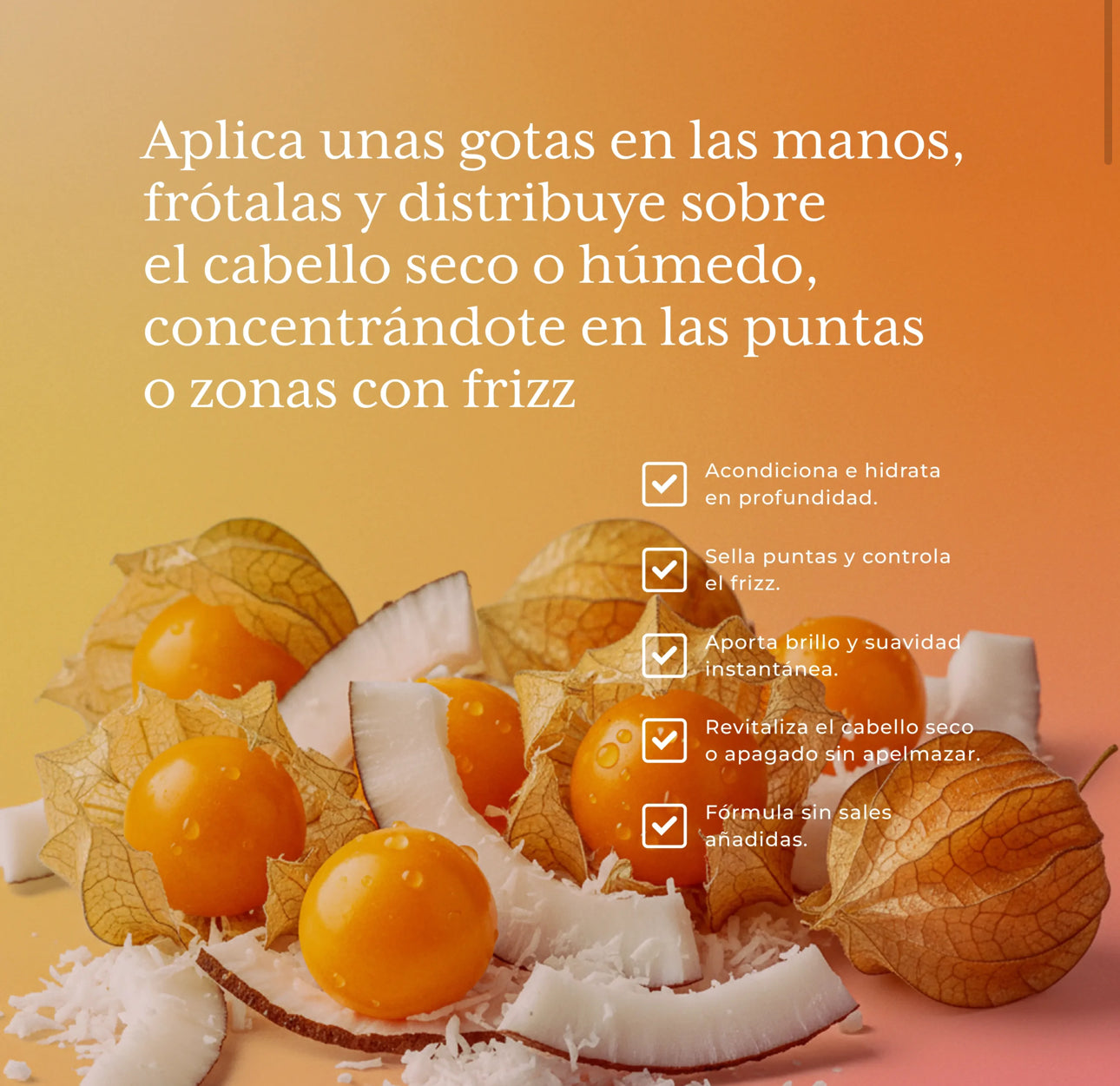 ÓLEO BIFÁSICO DE UCHUVA HIDRATANTE DE PUNTAS OLÉ CAPILAR - Glow Beauty Distribuidores Milagros