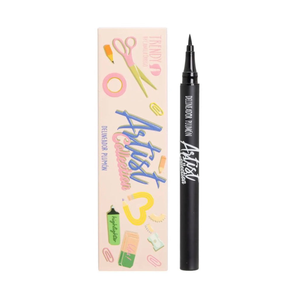 Delineador Plumon Artist Negro Trendy