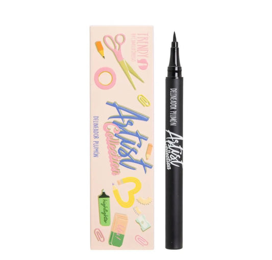 Delineador Plumon Artist Negro Trendy