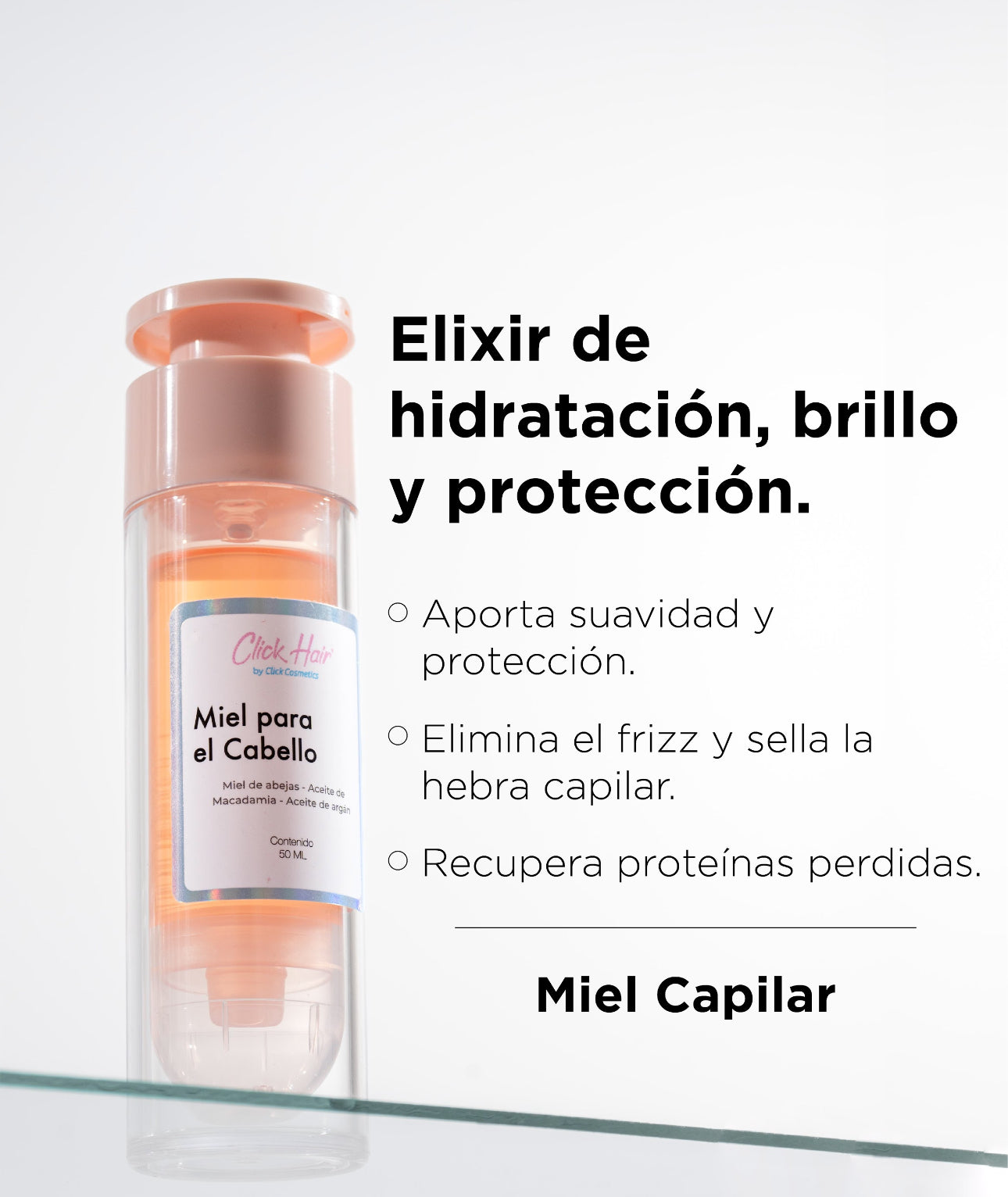 Miel capilar serum para el cabello reparador Click Hair