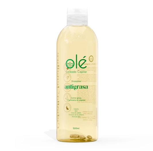 Shampoo antigrasa cebolla y jengibre Olé Capilar 500ml - Glow Beauty Distribuidores Milagros