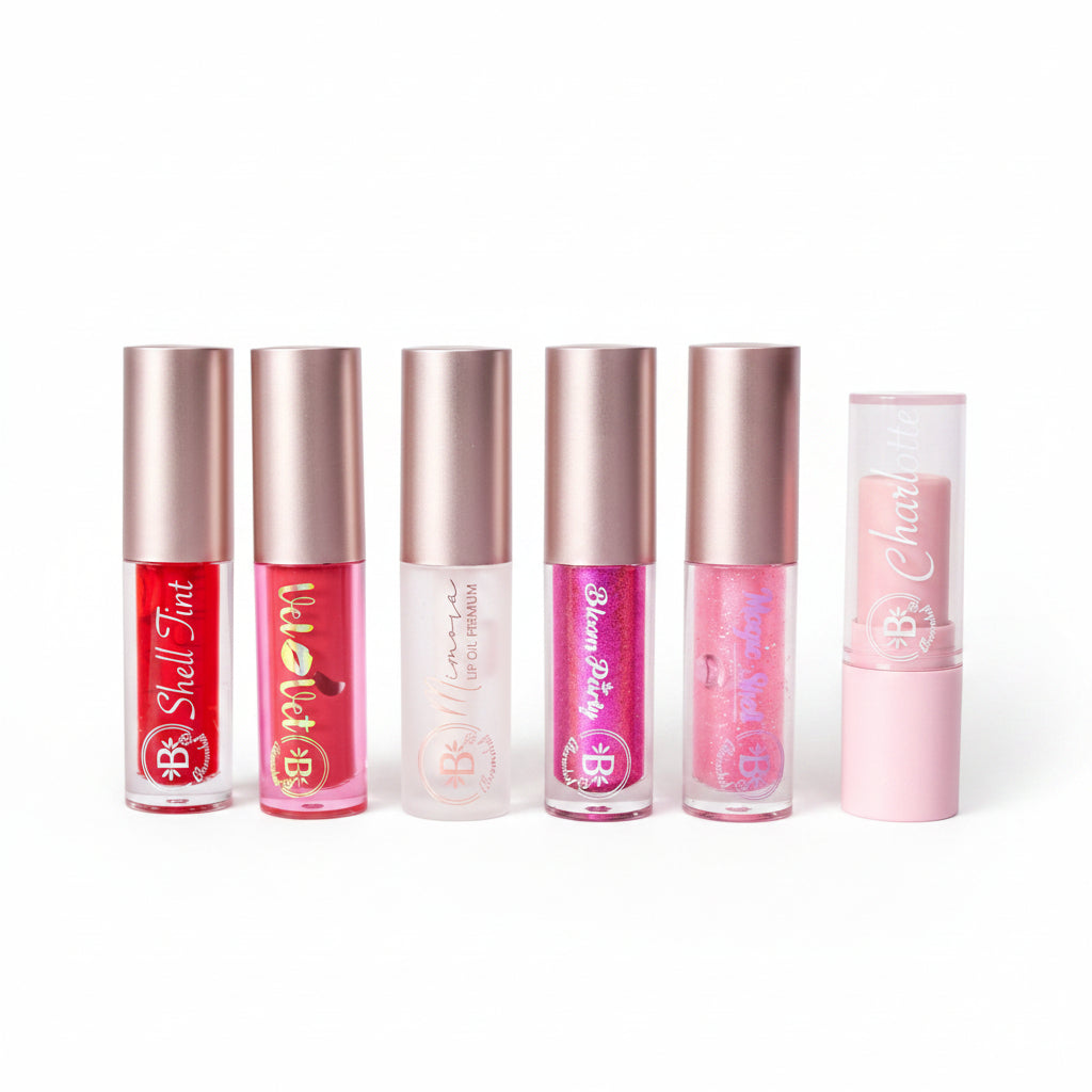 Kit tus mini infaltables Labial Bloosmhell x6 productos - Glow Beauty Distribuidores Milagros
