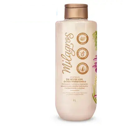 Shampoo de Arroz y Ácido Hialurónico Milagros 1 LITRO