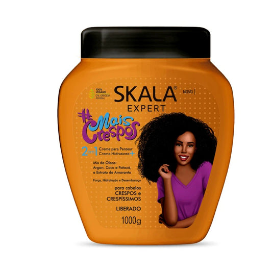 Crema para Peinar Afro y Onduladas Mais Crespos Skala 1000gr
