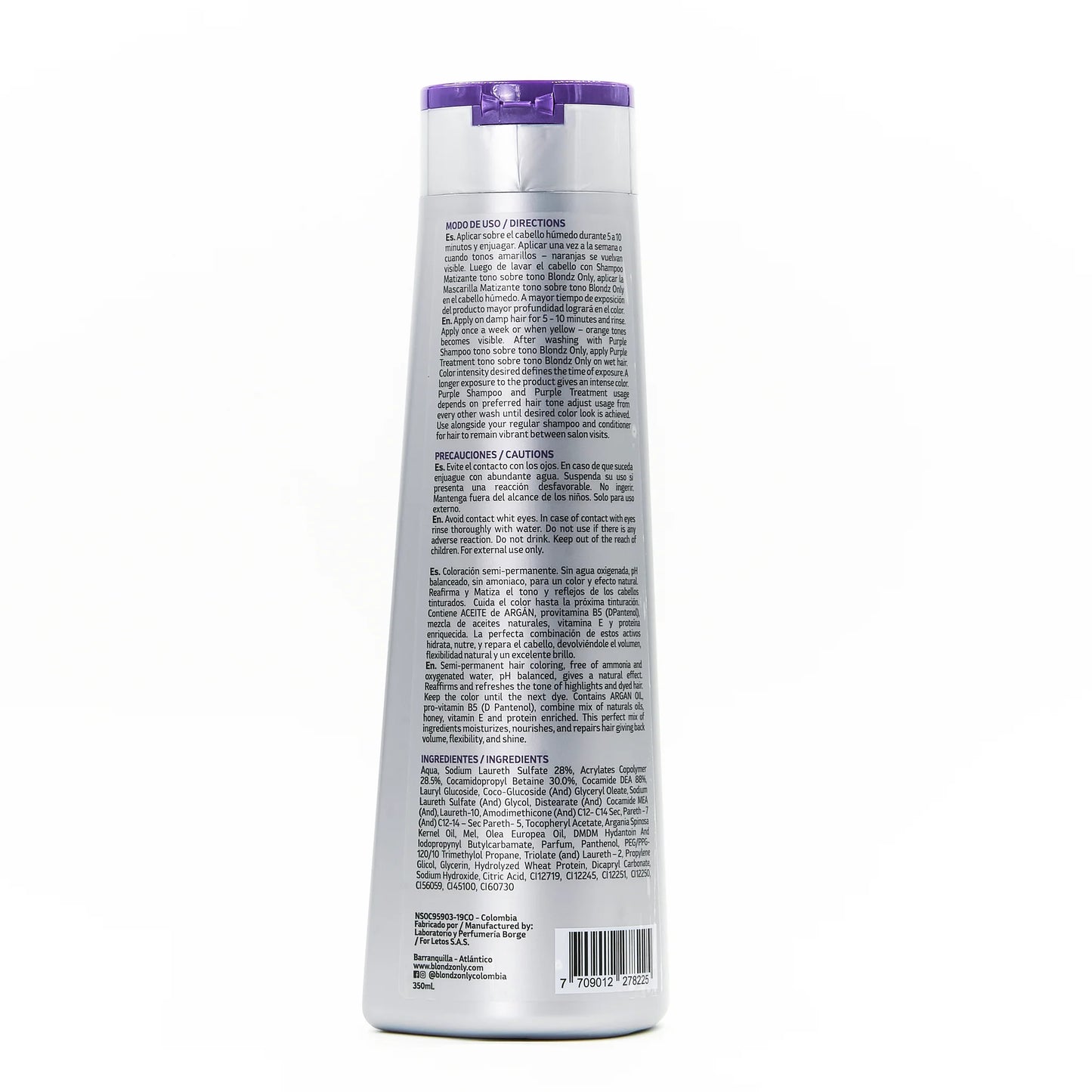 Mascarilla Matizante Rubio Cenizo Blondz Only 350 ml - Glow Beauty Distribuidores Milagros