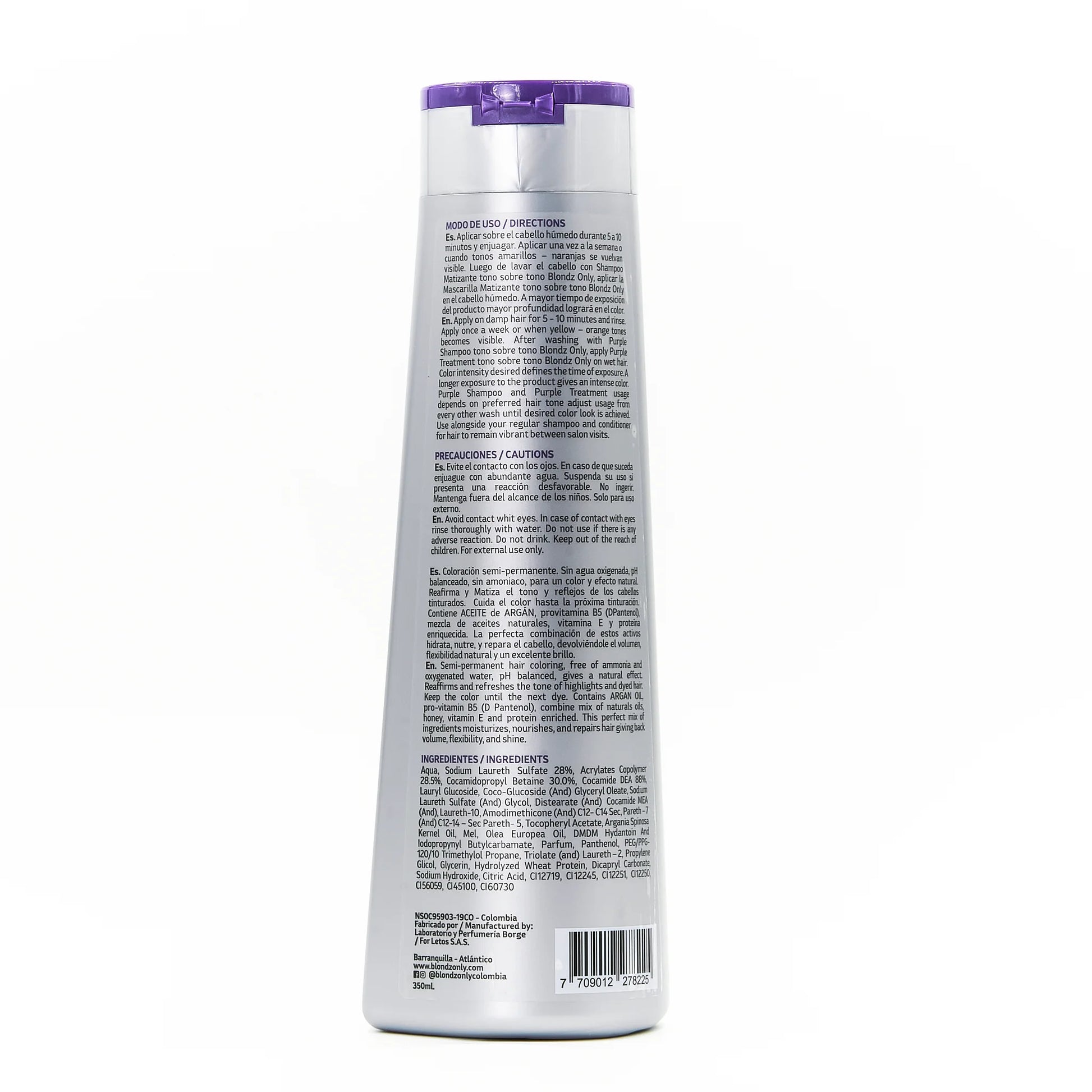 Mascarilla Matizante Rubio Cenizo Blondz Only 350 ml - Glow Beauty Distribuidores Milagros