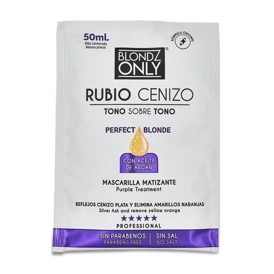 Sachet Mascarilla Matizante Rubio Cenizo Blondz Only 50 ml - Glow Beauty Distribuidores Milagros