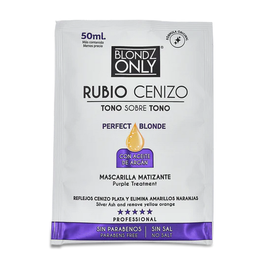 Sachet Mascarilla Matizante Rubio Cenizo Blondz Only 50 ml - Glow Beauty Distribuidores Milagros