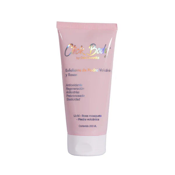 Exfoliante Corporal de Piedra Volcánica y Rosas Click Body 200 ml